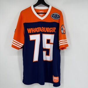 Academy Whataburger 75th Anniversary Football Jersey Mens Medium Orange Blue